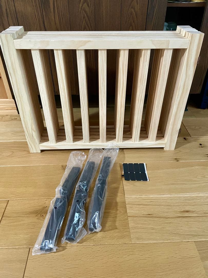 犬用　ペットフェンス　木製　高さ43㎝×長さ約350㎝　自立式　ドッグゲート