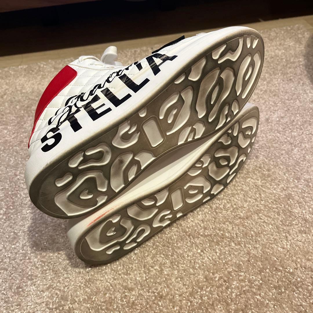 STEALTH STELLA スニーカー ホワイト/レッド　24〜24.5cm