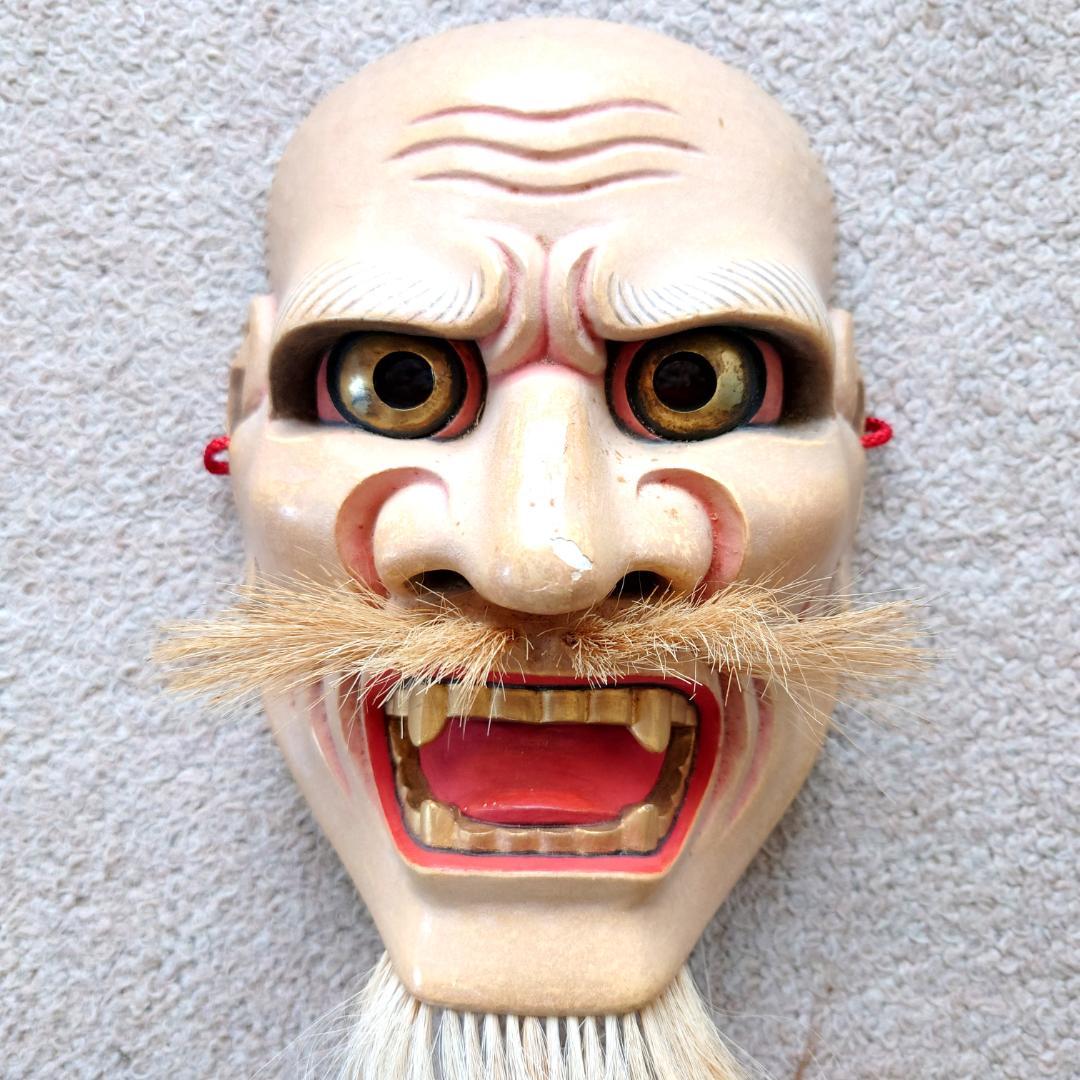 菅原法房 能面(神楽面) 悪尉 （木製）