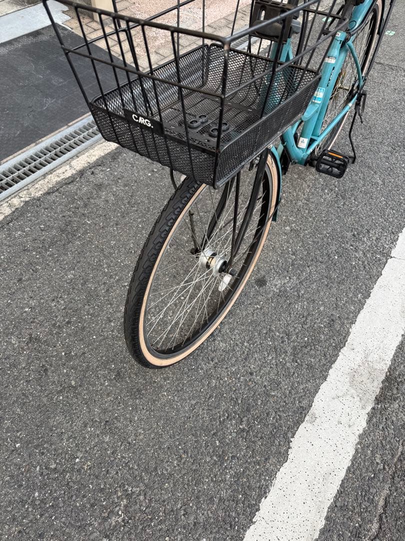 154 自転車 大阪市 【引取り限定】 美品 27インチ 変速付き