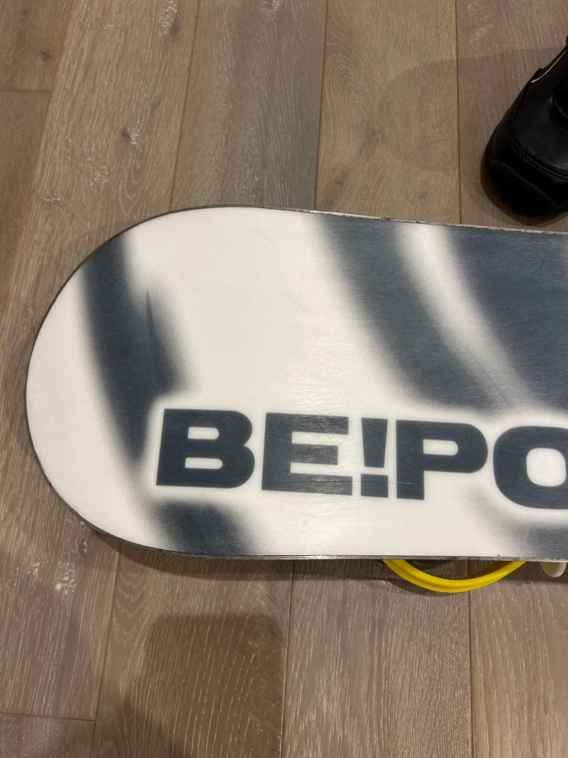 【子供用】スノーボード ビンディング ホワイト/ブルー/イエロー 3点セット