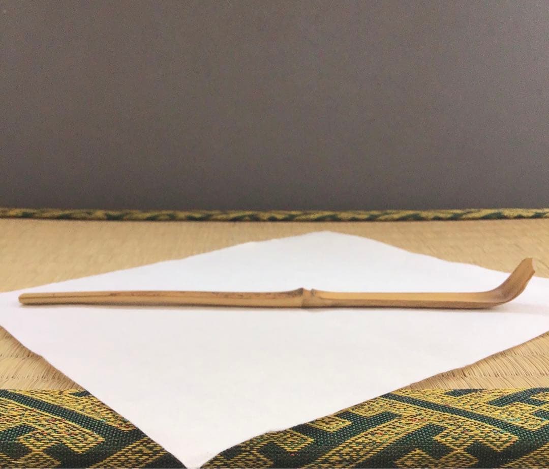 茶道具　茶杓　銘:蟬時雨　十一代松尾宗倫作　葆光斎書付　共筒　共箱　S56CS