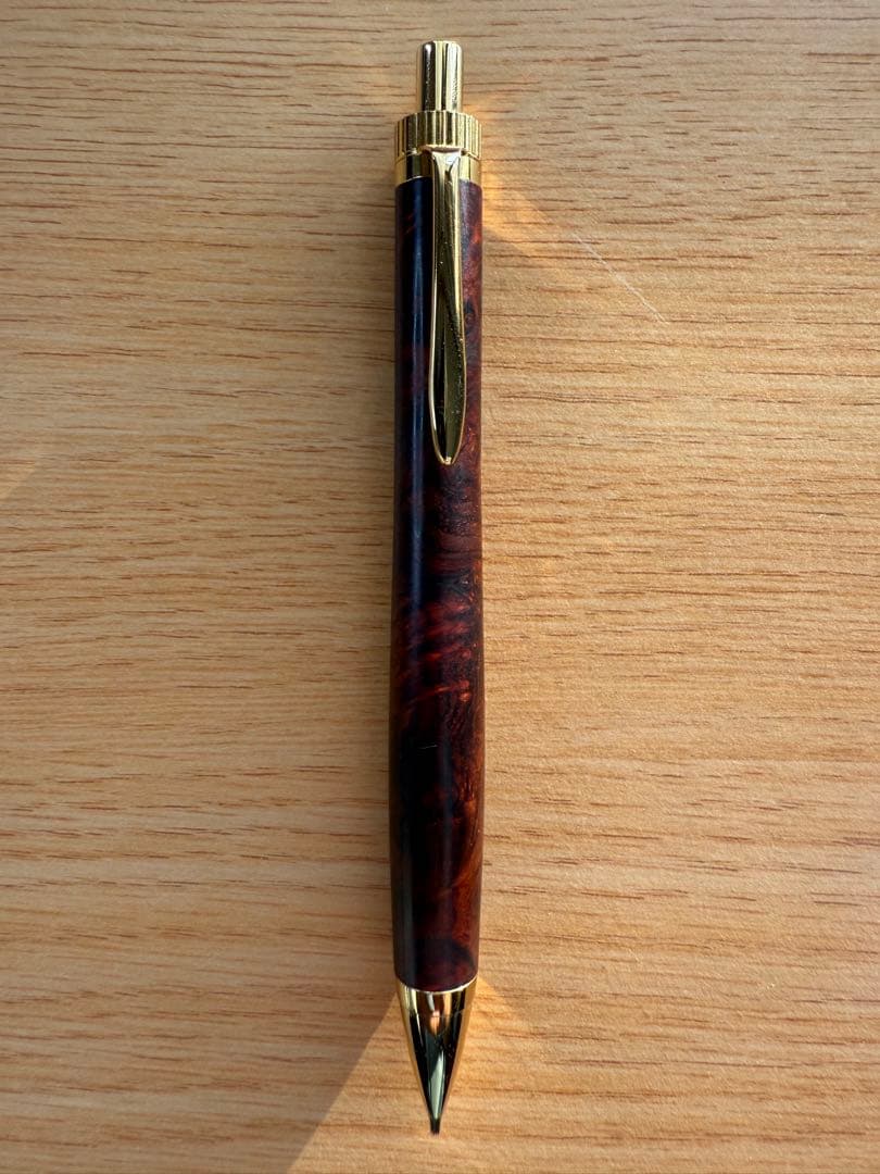 YkU工房 ココボロ瘤杢 木軸シャープペン 0.5mm