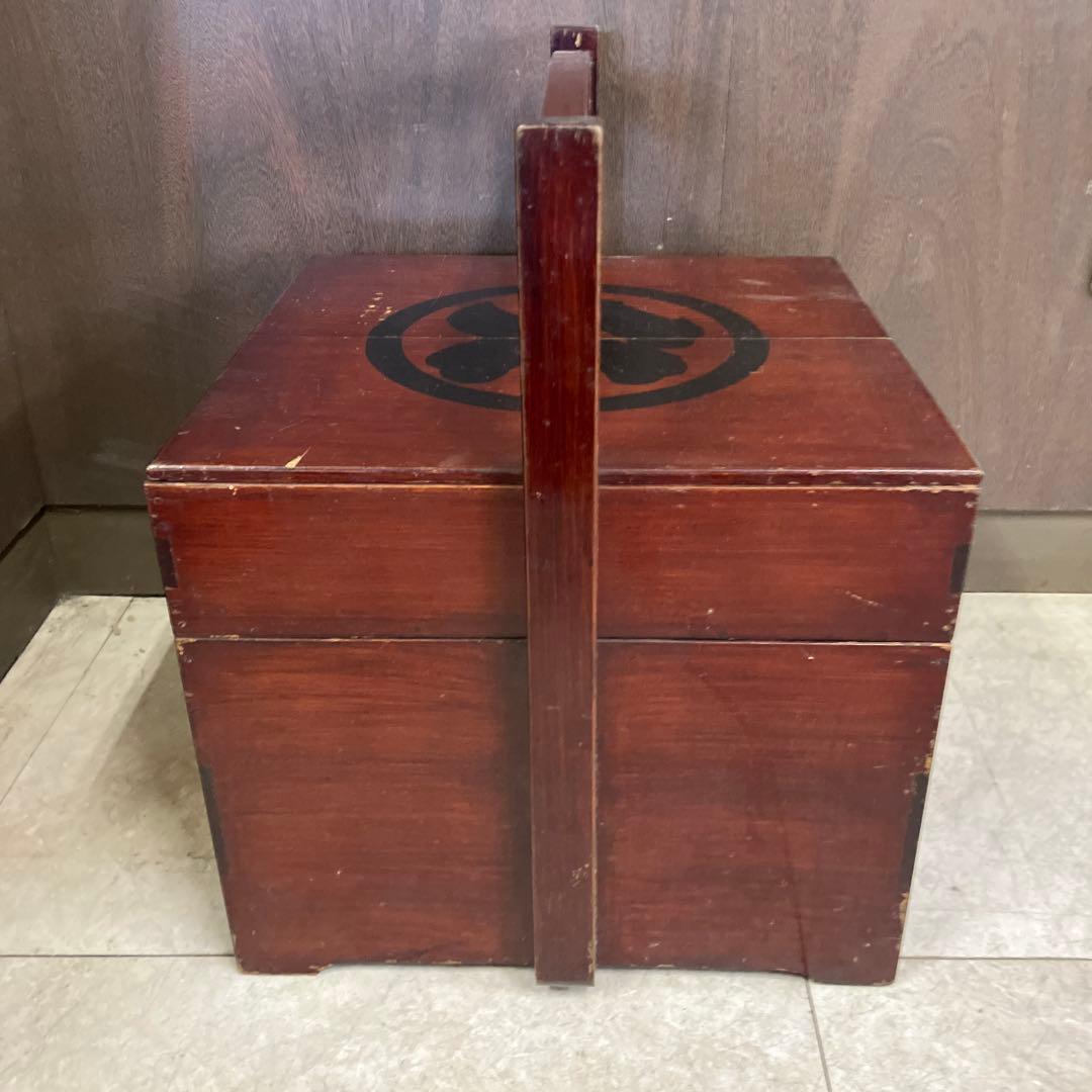 A-3 アンティーク 古道具 時代物 伝統工芸品 木製の小箱 裁縫箱 火鉢台