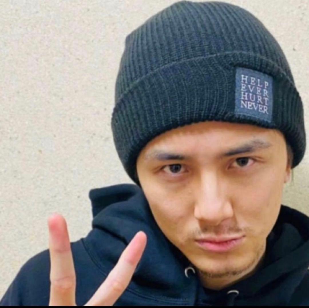 藤井風　HELP EVER HURT NEVER ビーニー　黒　ニット帽