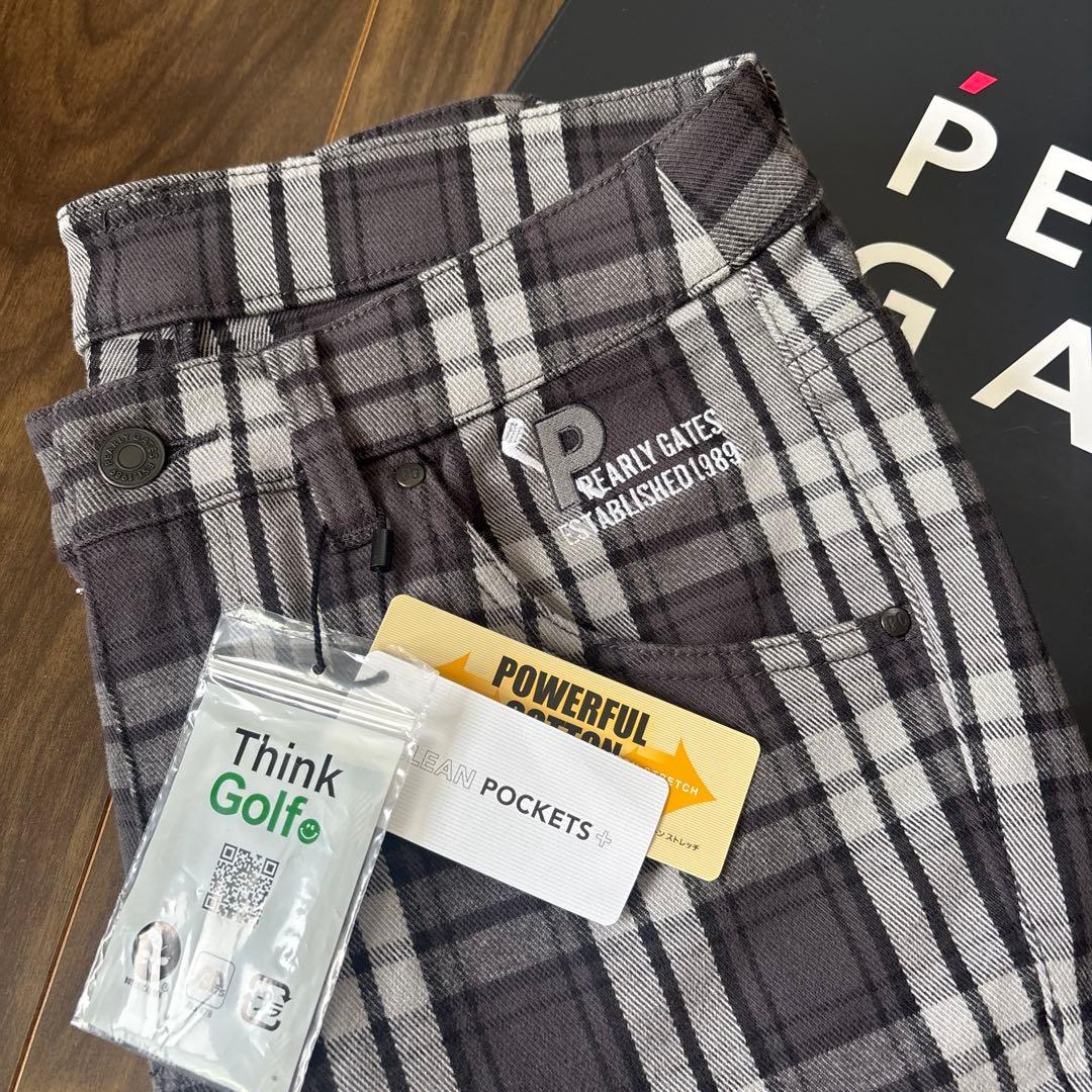 新品♪29.800円　PEARLY GATES チェック柄 ゴルフパンツ　１M