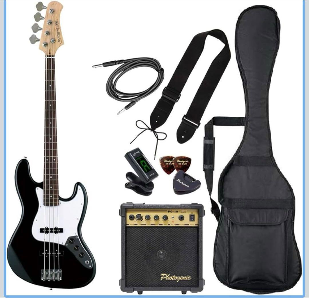Photogenic フォトジェニック エレキベース JB-240/BK/W3P