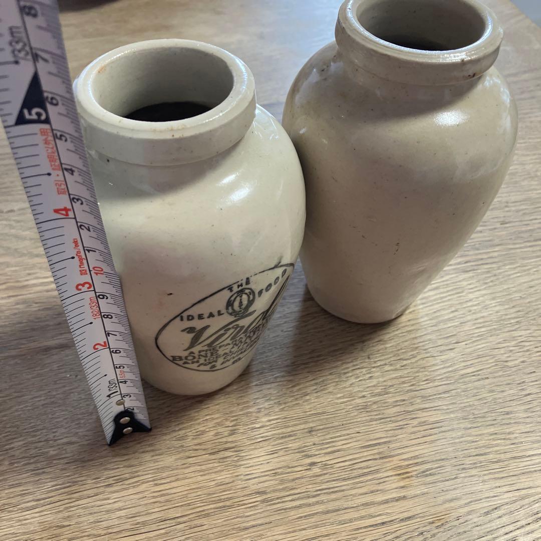 英国　イギリス　アンティーク　Virol アンティーク陶器　2個セット