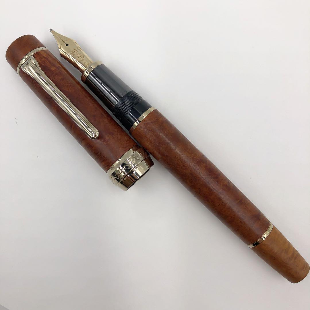 3ADM024 SAILOR セーラー 万年筆 21k NM 長刀研ぎ 木製