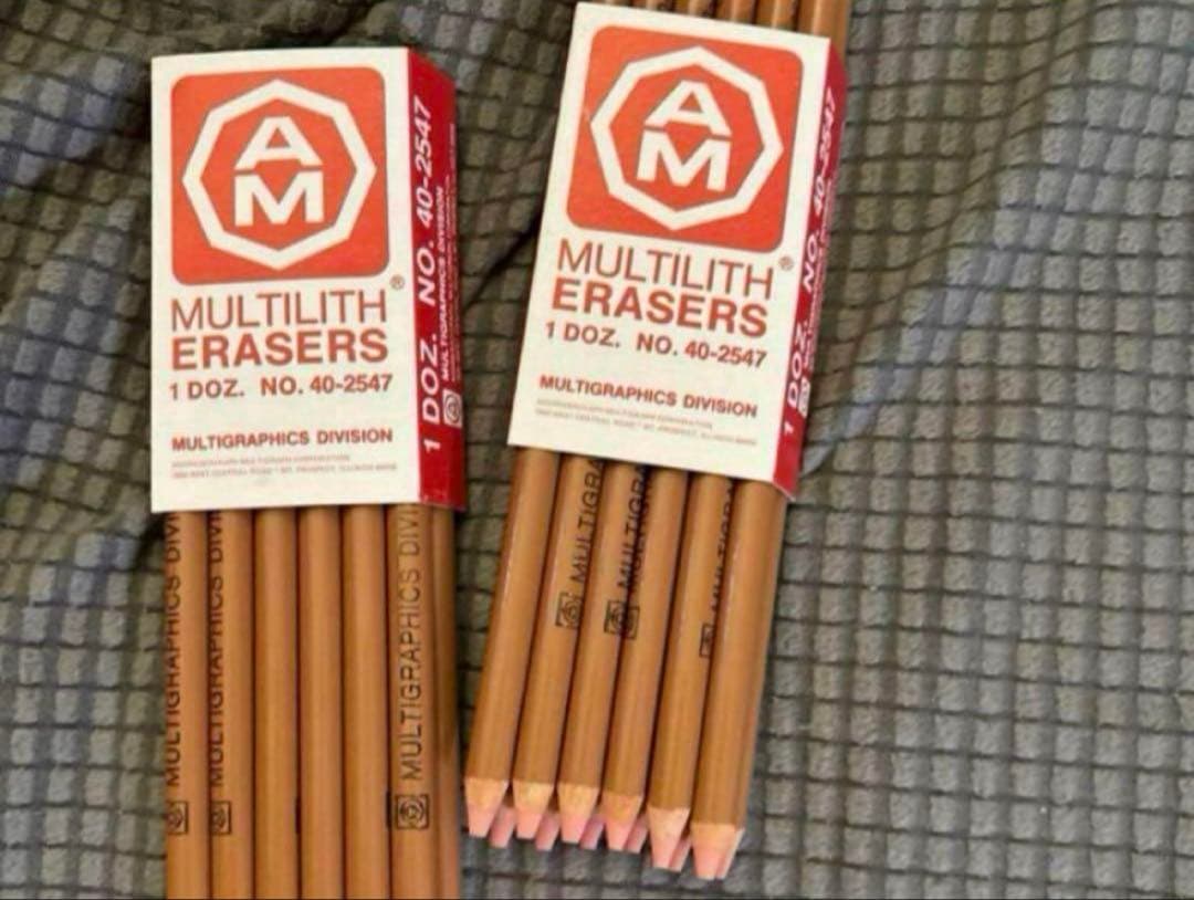 レア　MULTILITH NO 40-2547 2ダース廃盤品　ペン型消しゴム