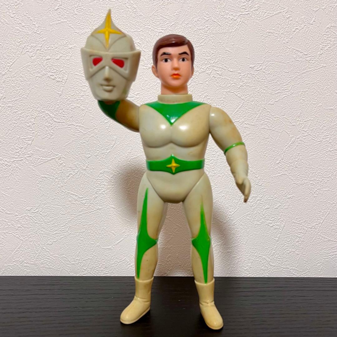 昭*き様 当時物　ブルマァク　ミラーマン　ソフビ　スタンダードサイズ　面取れ　マ