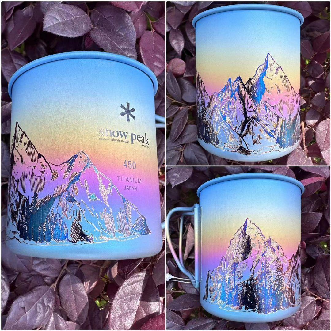 スノーピーク チタンマグ カスタム 陽極酸化 300mlナムチャバルワ　カラフル