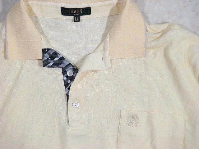 32425　ダックスゴルフ　メンズ　長袖ポロシャツ　黄色　サイズLL