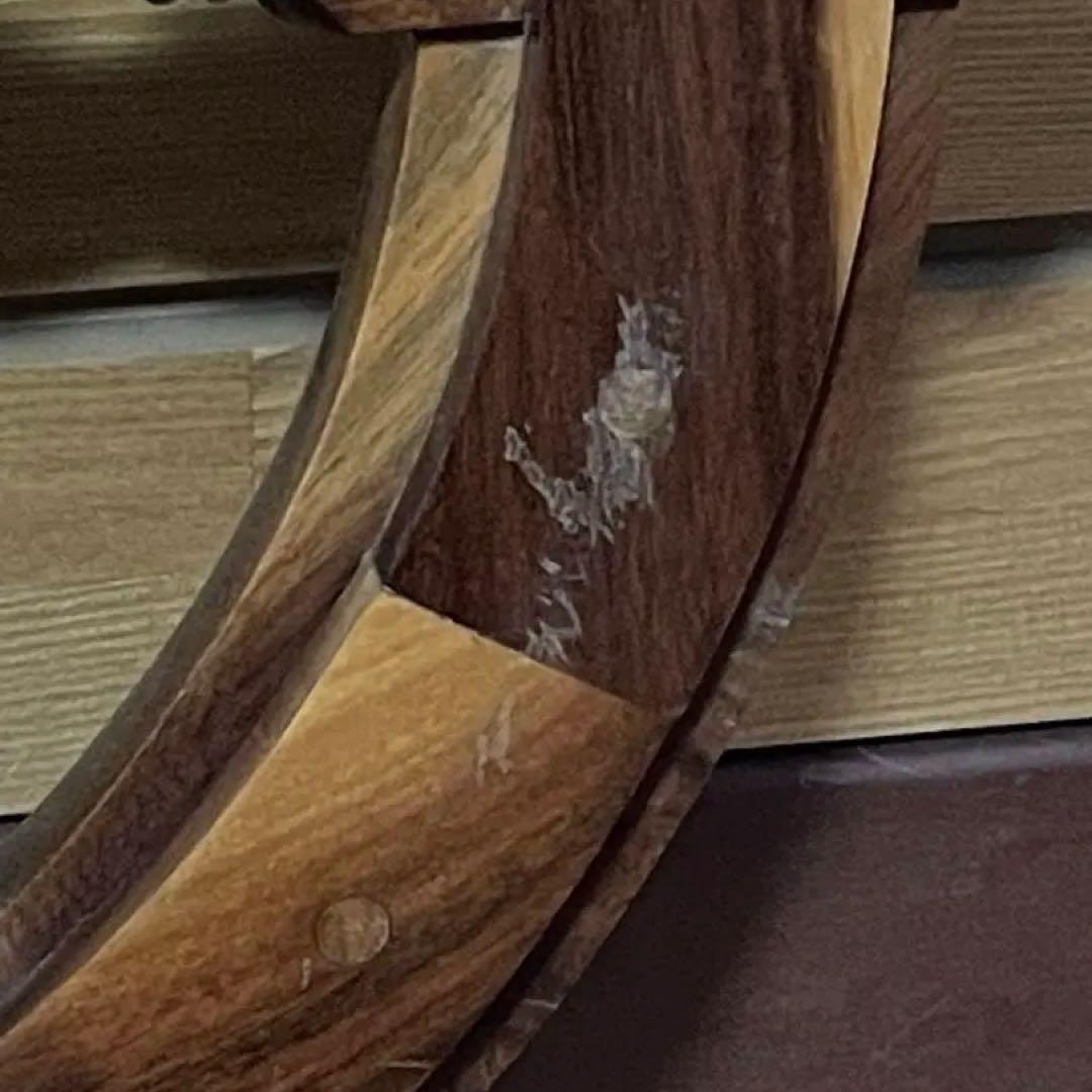 レトロ　船 舵 かじ インテリア　お洒落　バー レストラン　木製　約60cm