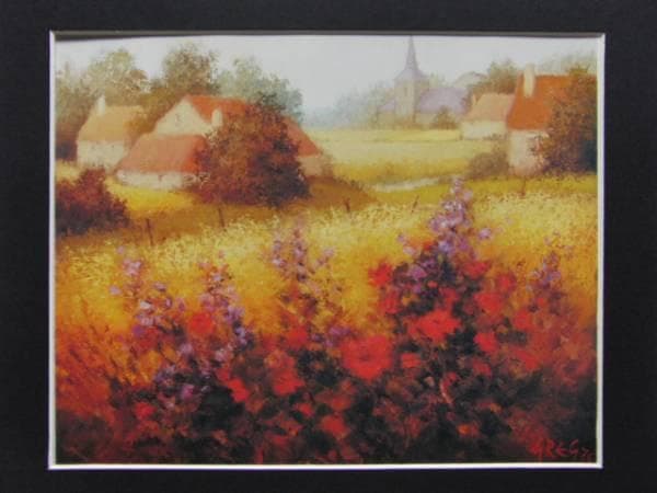 ロナルド・グレッグ、トレィニーの花、希少画集画、風景