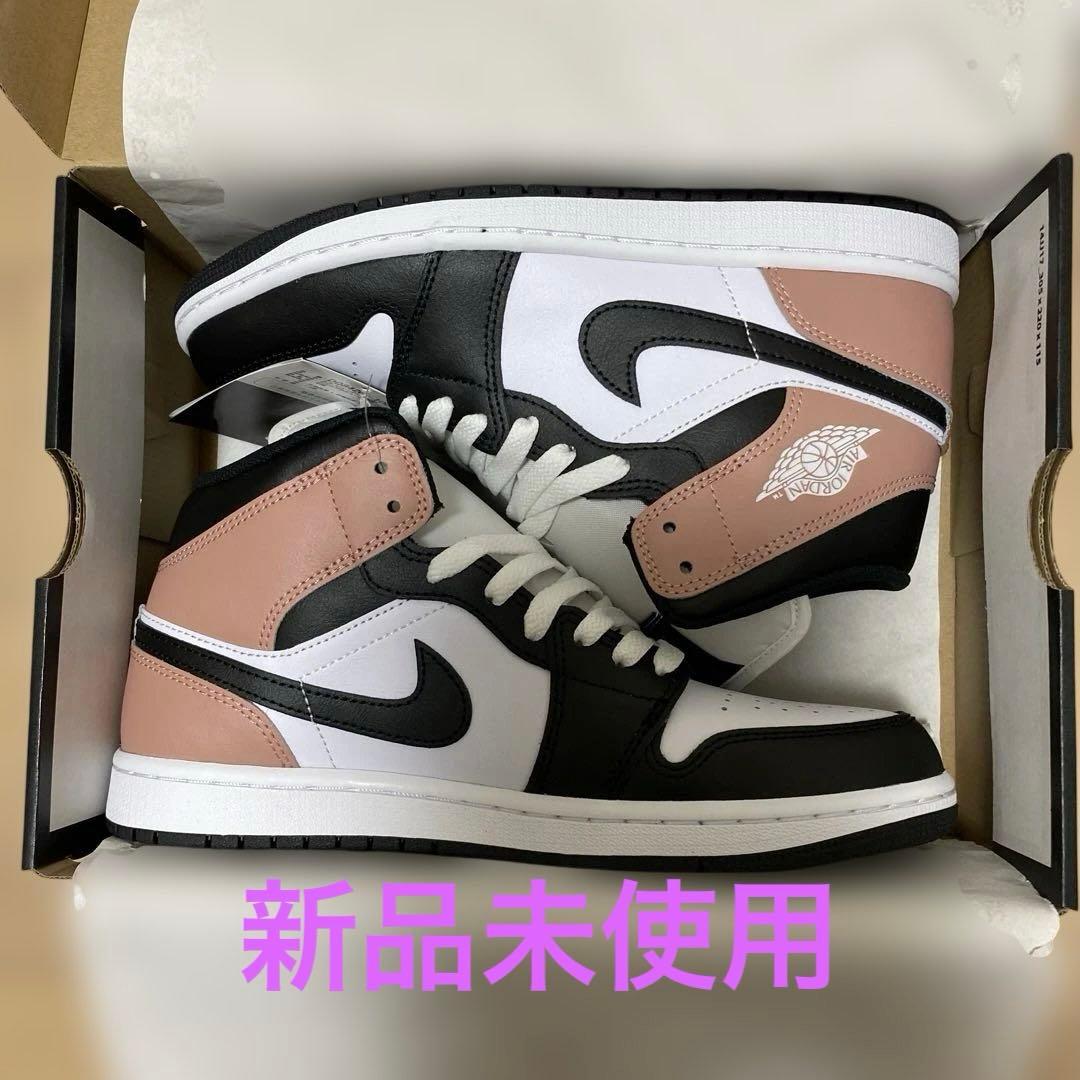 【新品未使用】Nike Air Jordan 1 ブラック/ホワイト/ピンク