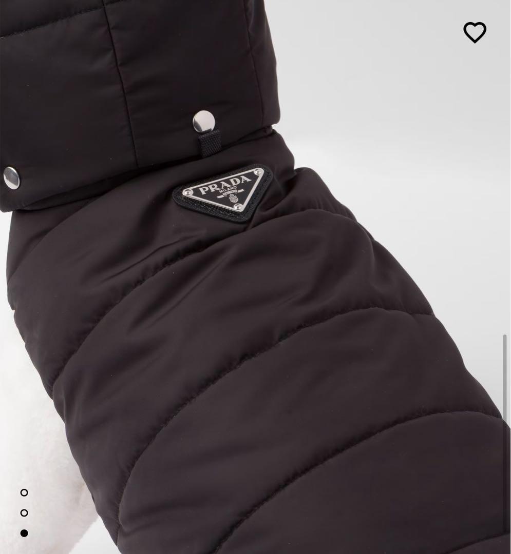 【値下げ中】プラダ　犬　パファー ドッグコート Mサイズ　ネイビー