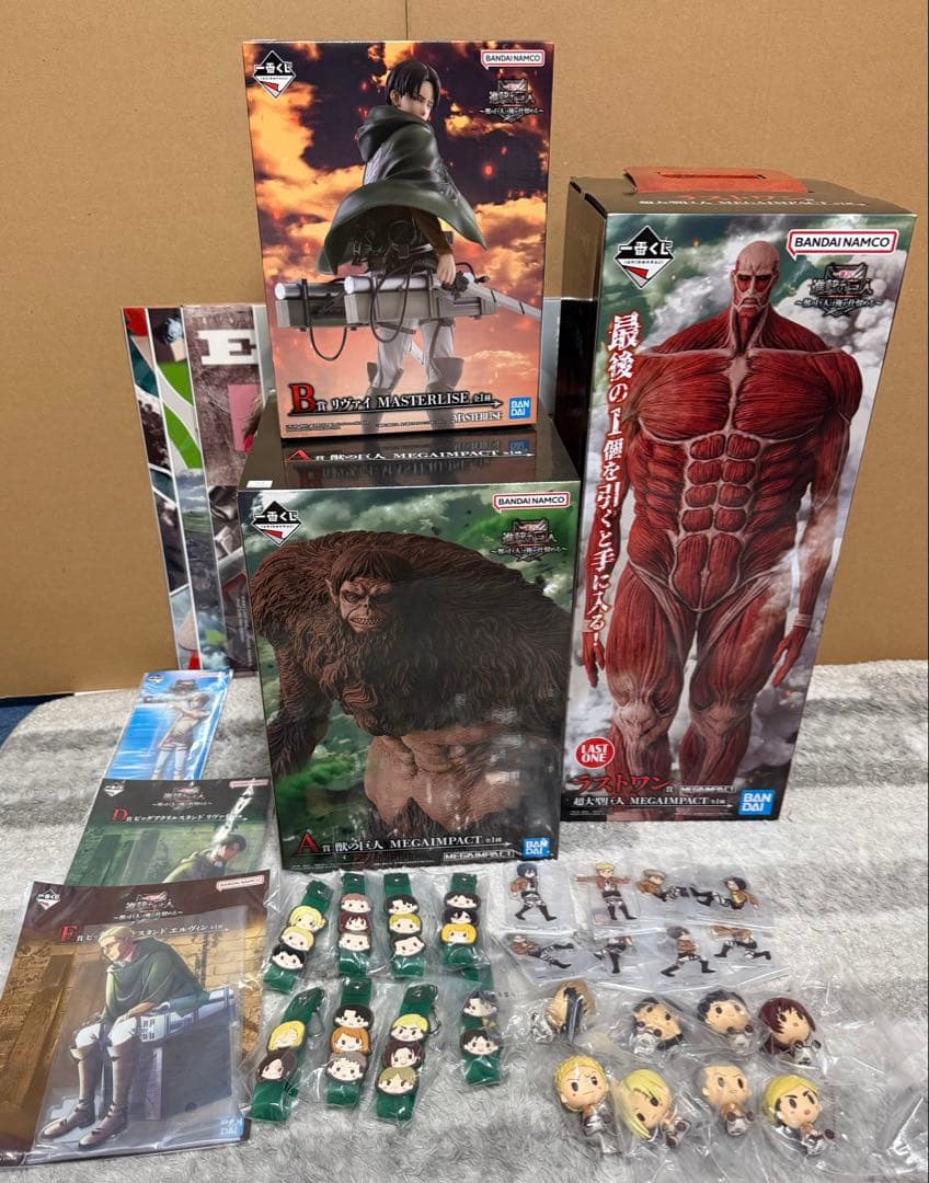 一番くじ 進撃の巨人 獣の巨人は俺が仕留める～フルコンプセット　計39点セット