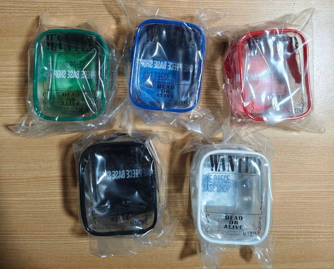 ONE PIECE BASE SHOP ゆびぬい　クリアポーチ　5色 フルコンプ