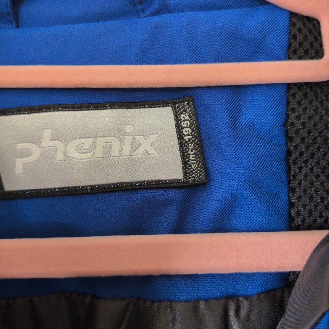 「2点セット」phenix フード付きスキーウェア 青