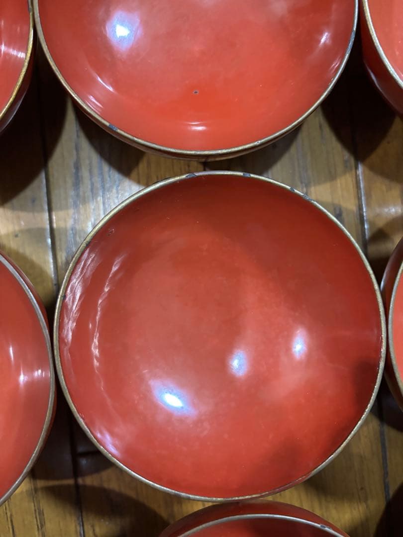 時代　漆器吸い物椀　絵がわり蒔絵10客セット　人物　和歌　明治　大正