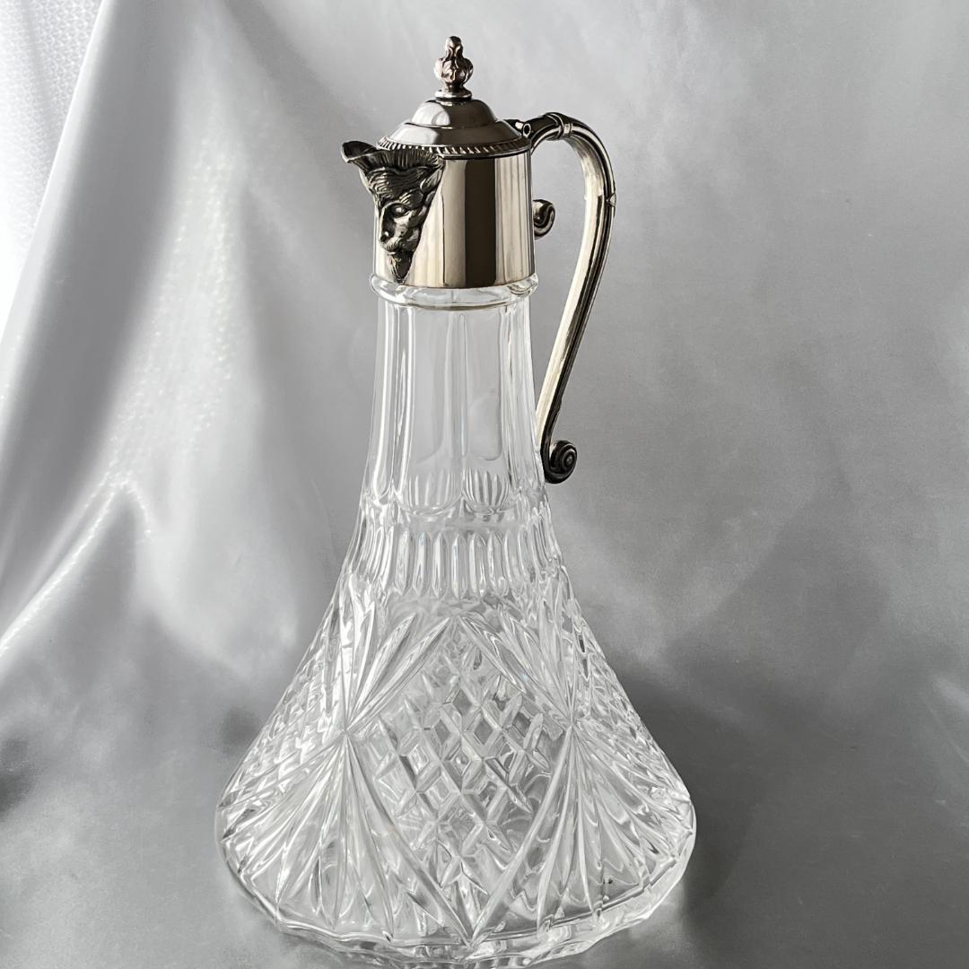 【英国】 バッカスのワインデキャンタ （大） 【シルバープレート/ガラス】