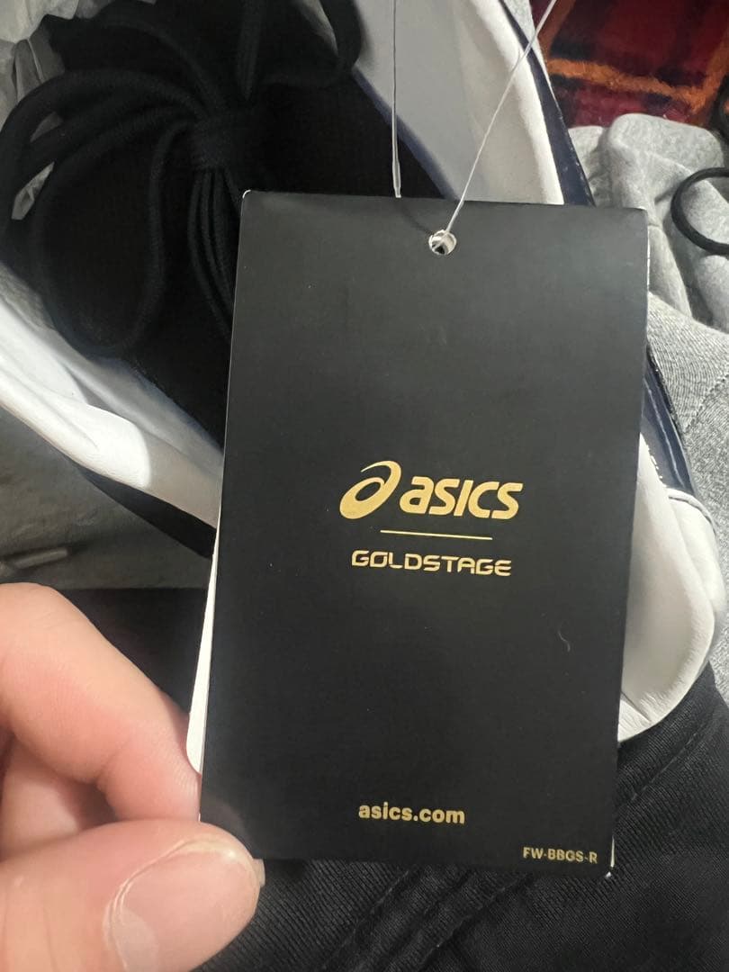 ASICS スパイクシューズ ホワイト/ネイビー