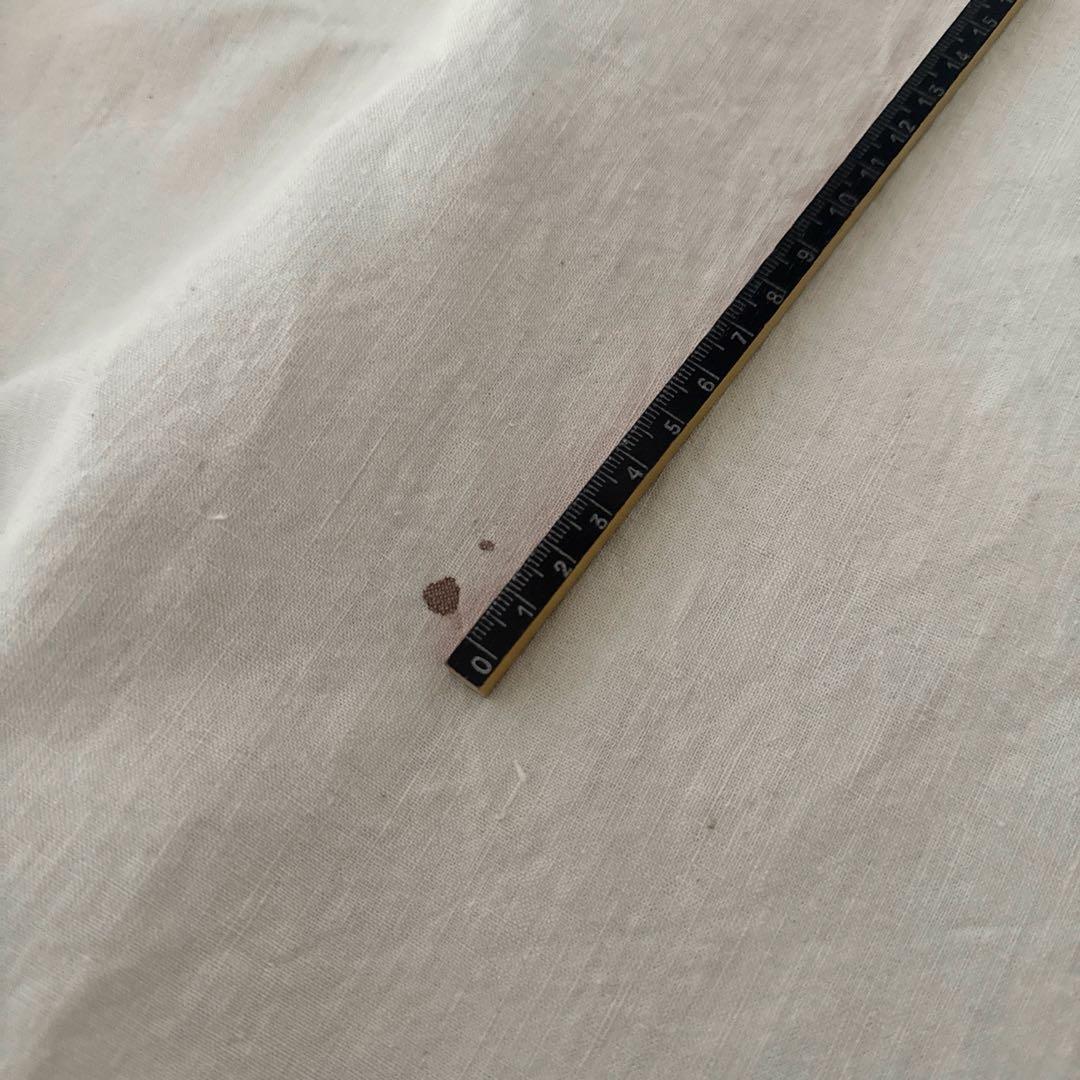 ［訳あり］フランスアンティーク　モノグラム刺繍入り　メティス生地　大判カバー