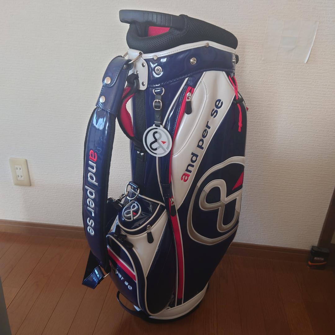 and per se キャディバッグ ネイビー限定
