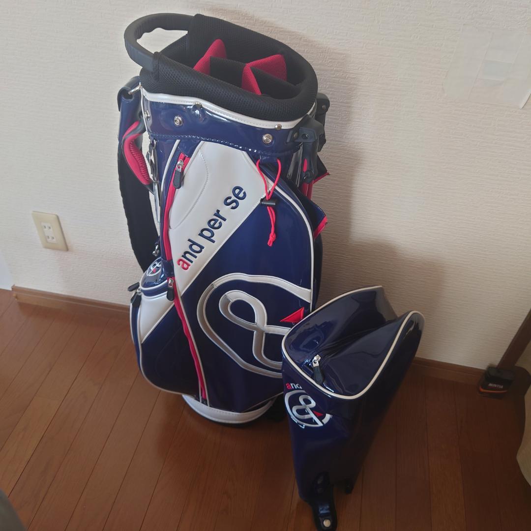 and per se キャディバッグ ネイビー限定