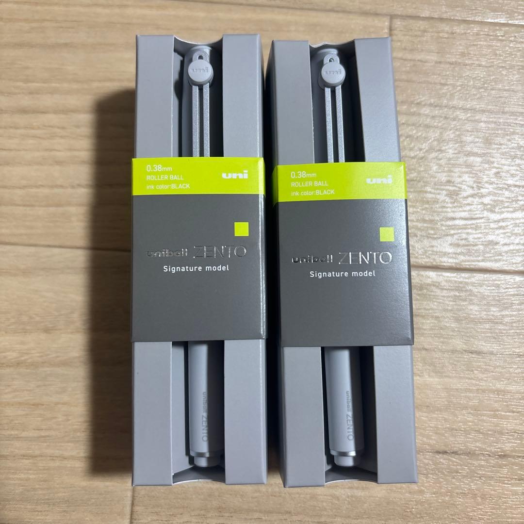 ユニボールゼント シグニチャーモデル 0.38mm シルバー ２本セット