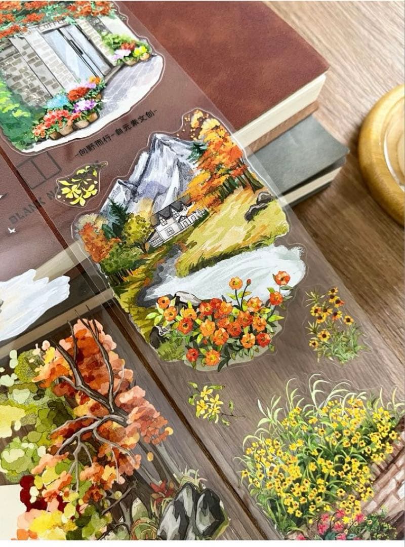 自元素文创《向野而行》海外マスキングテープ　マステ 【2287】