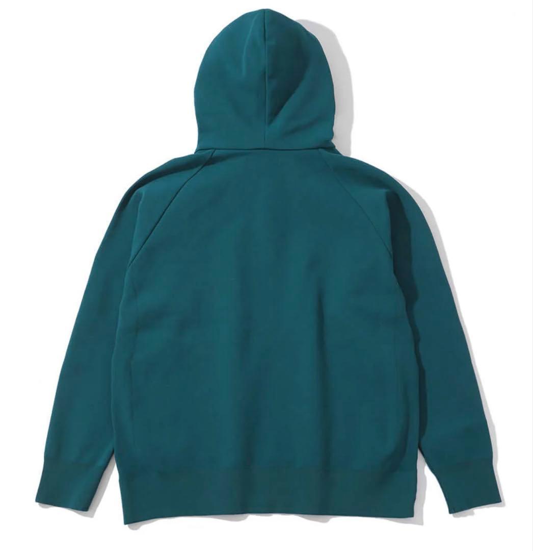 MARK & LONA 46(M) ニットフーデットパーカー グリーン