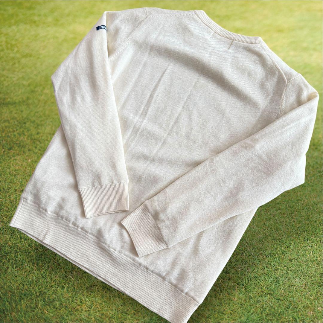 蓄熱　防寒裏地　カシミヤ　マスターバニー　ニット　セーター　4 M〜L相当　白