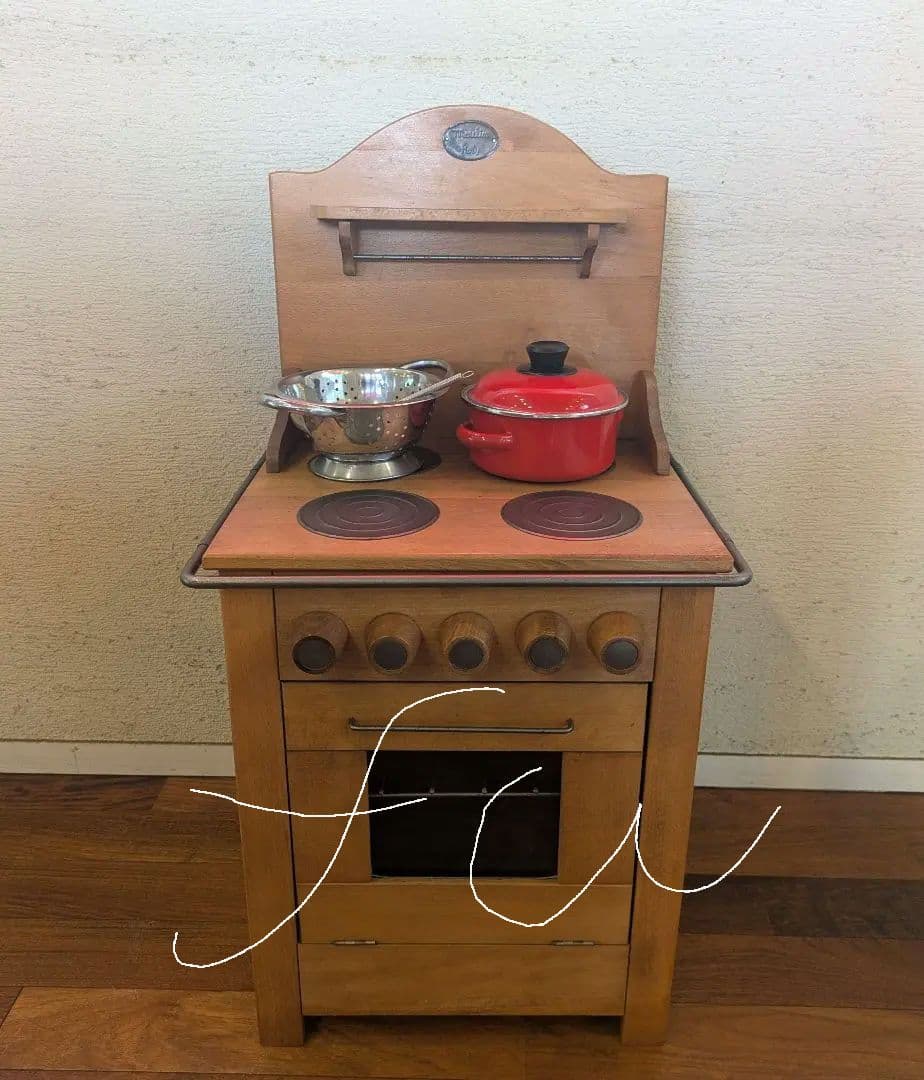 ②フランス Moulin Roty社 ＊ 木製キッチン コンロ 【セット販売】