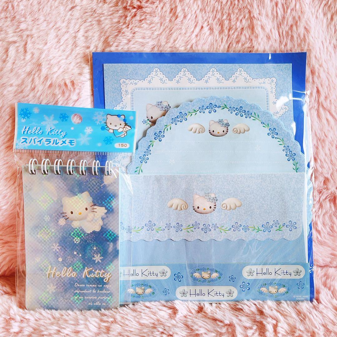 希少レア　ハローキティ　エンジェル　メモ　レターセット　USA サンリオ　レトロ