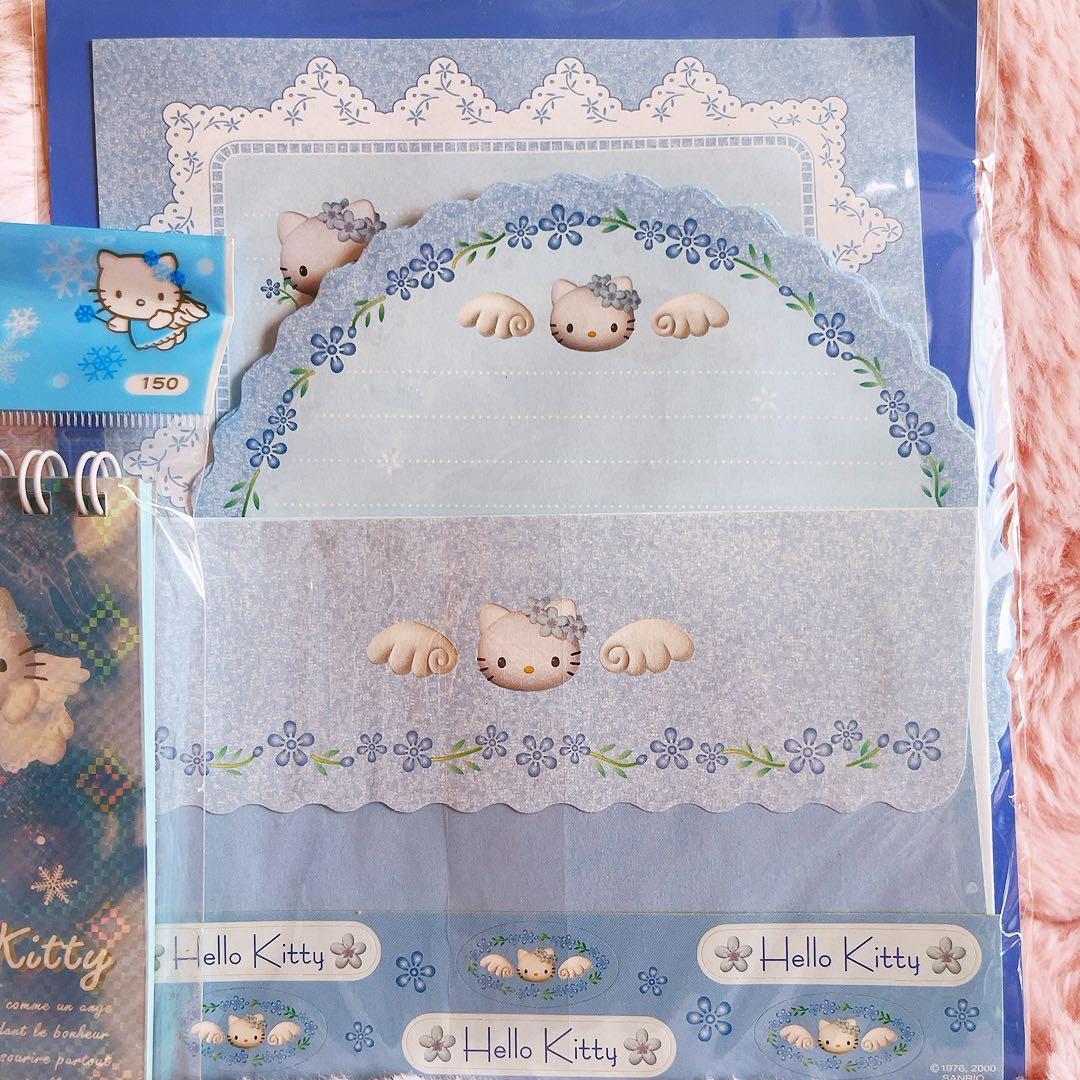 希少レア　ハローキティ　エンジェル　メモ　レターセット　USA サンリオ　レトロ