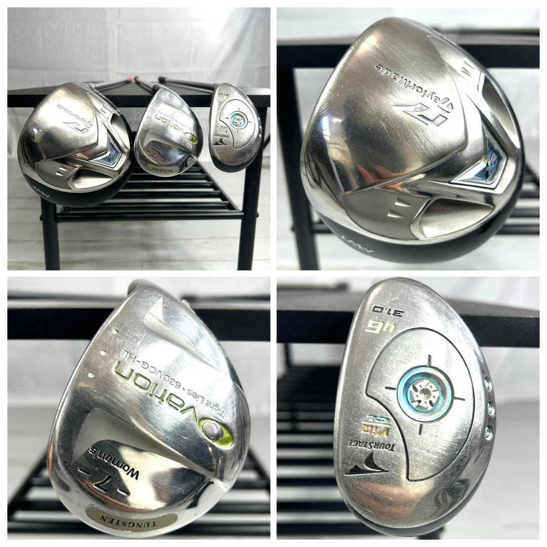 本格派 レディースゴルフクラブ 8本 ゴルフセット ピン キャディバッグ 美品