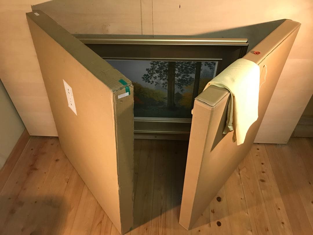 酒井英利　「秋彩・三千院」　シルクスクリーン　直筆サイン・落款・作品証明シール有