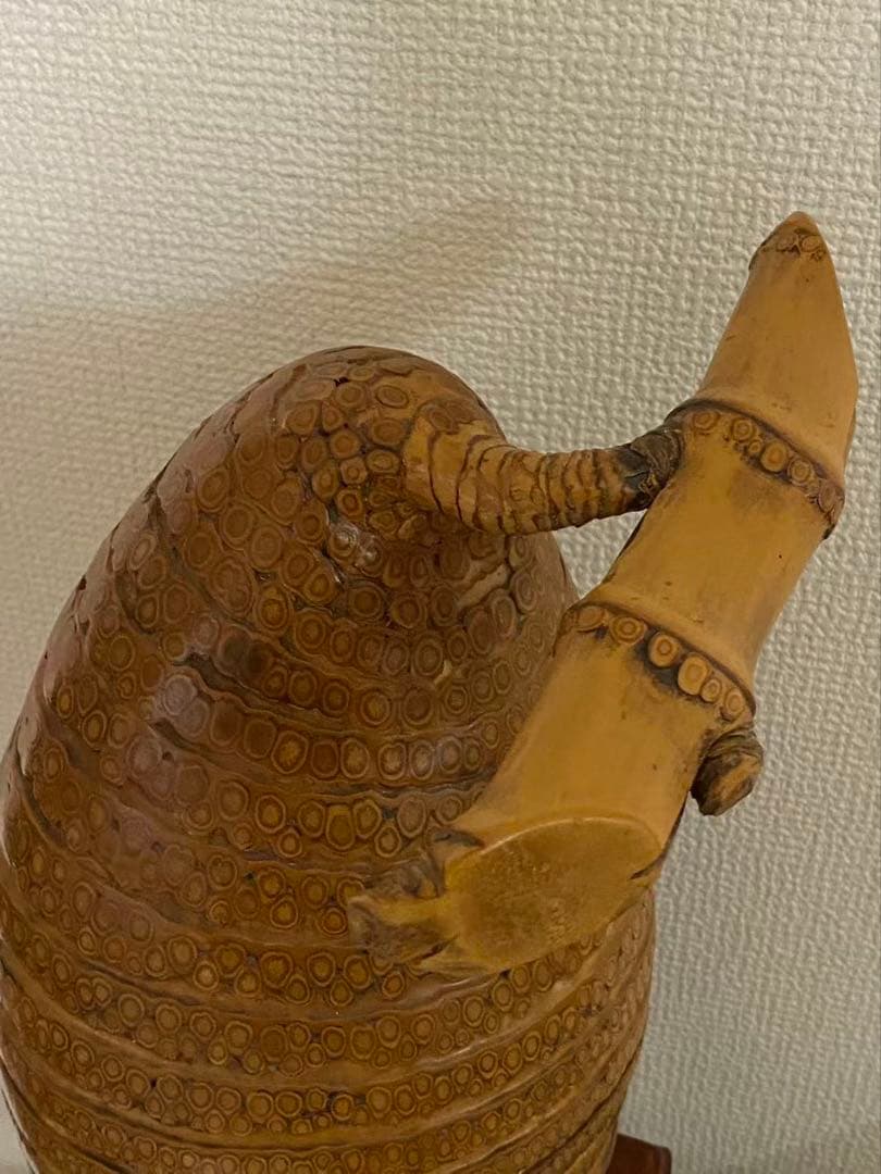 工芸品竹の根置 物飾 日本製 和物花器 年代物 稀少品