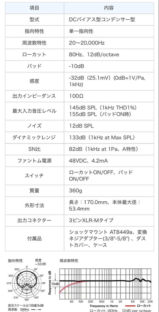 audio technica ( オーディオテクニカ )AT4040