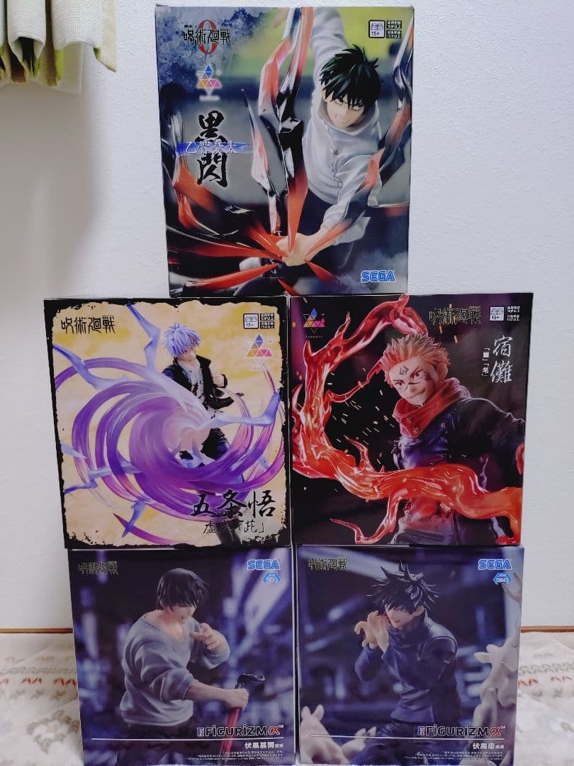 新品未開封　SEGA呪術廻戦フィギュア 五条悟・宿儺・乙骨憂太、伏黒恵・伏黒甚爾