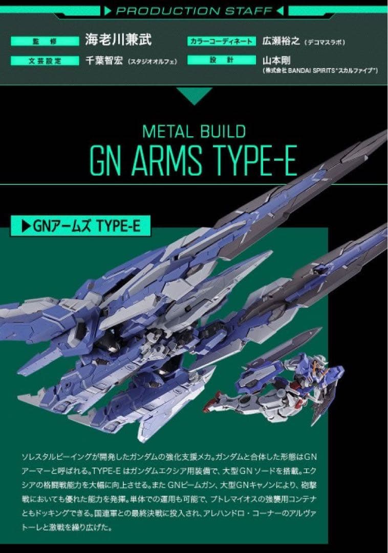 【値下】 L BUILD機動戦士ガンダム00 GNアームズ TYPE-E