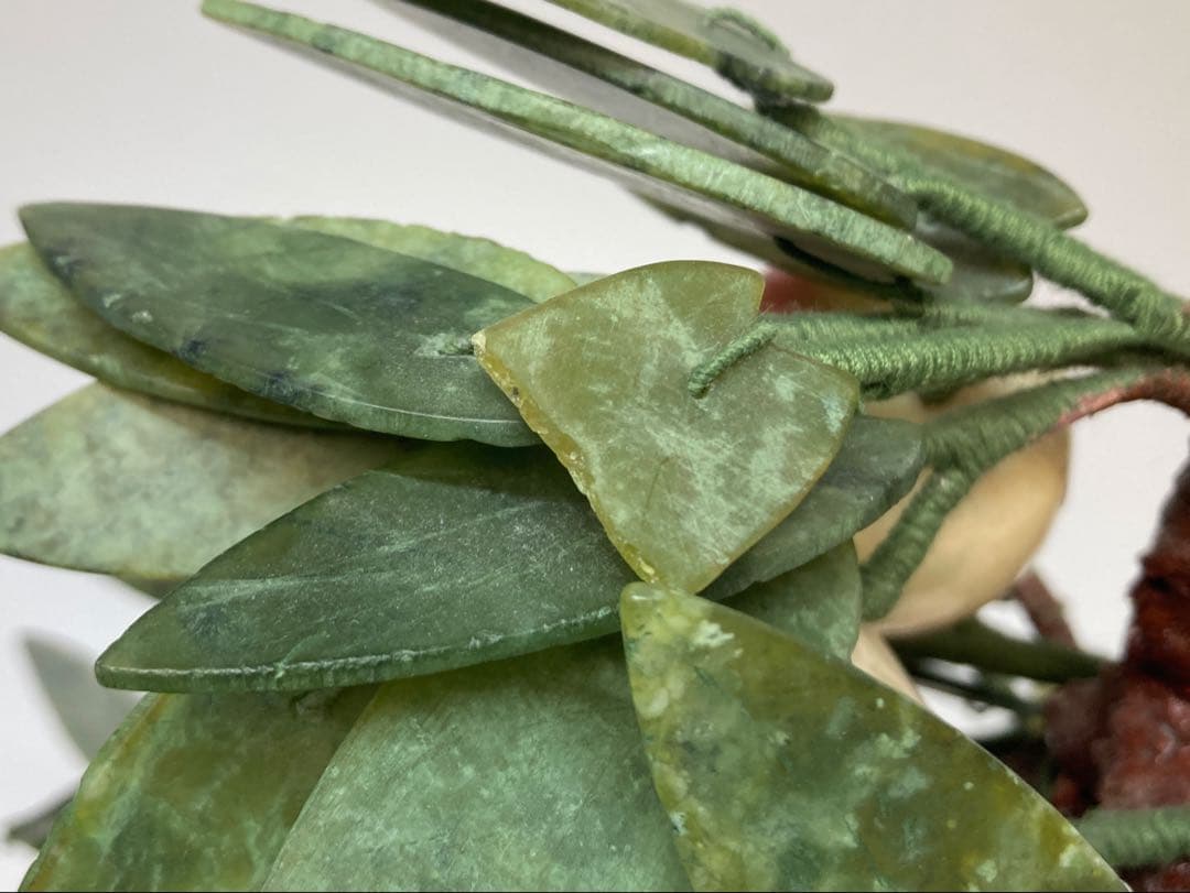 中国美術　天然石　玉石盆栽