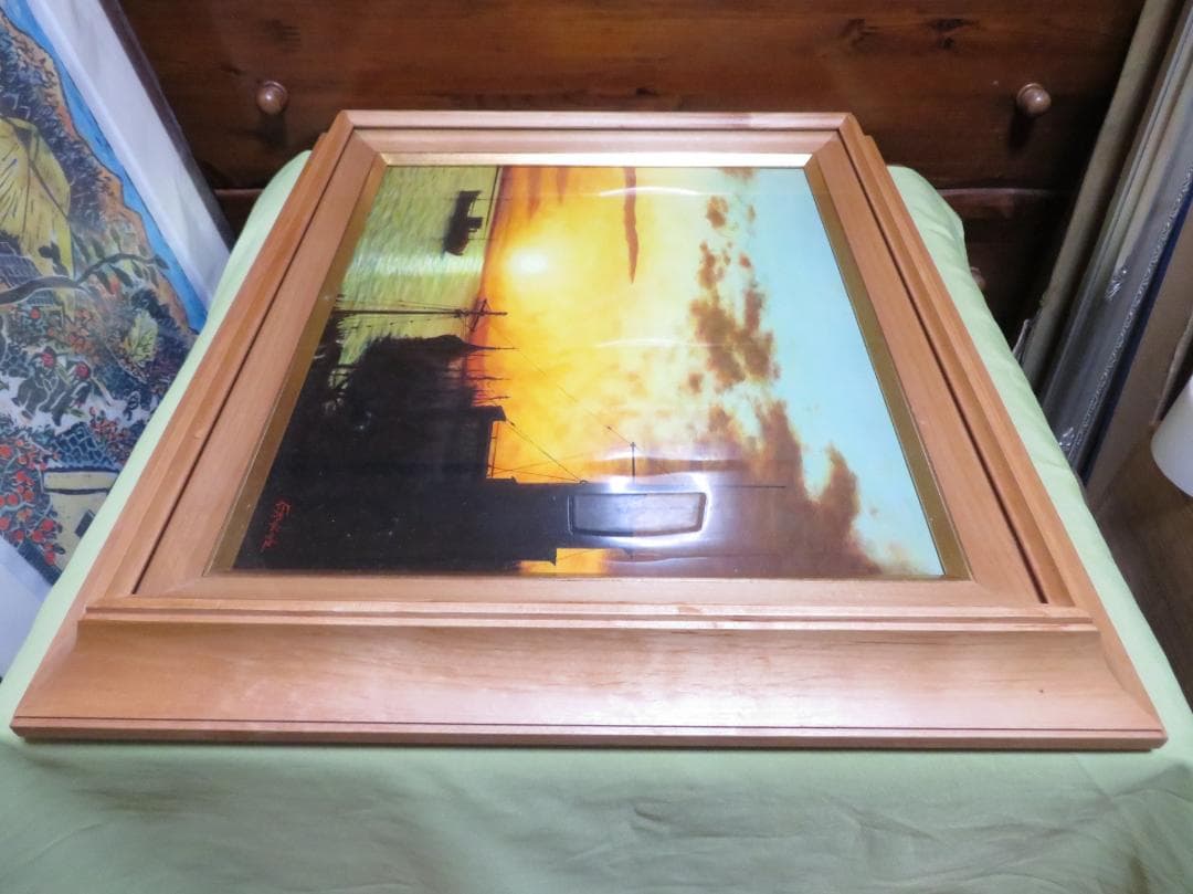 ◆ 荻島秀峰　「釧路港」　油彩　F8号　愛知県出身　伊豆美術協会会員　◆