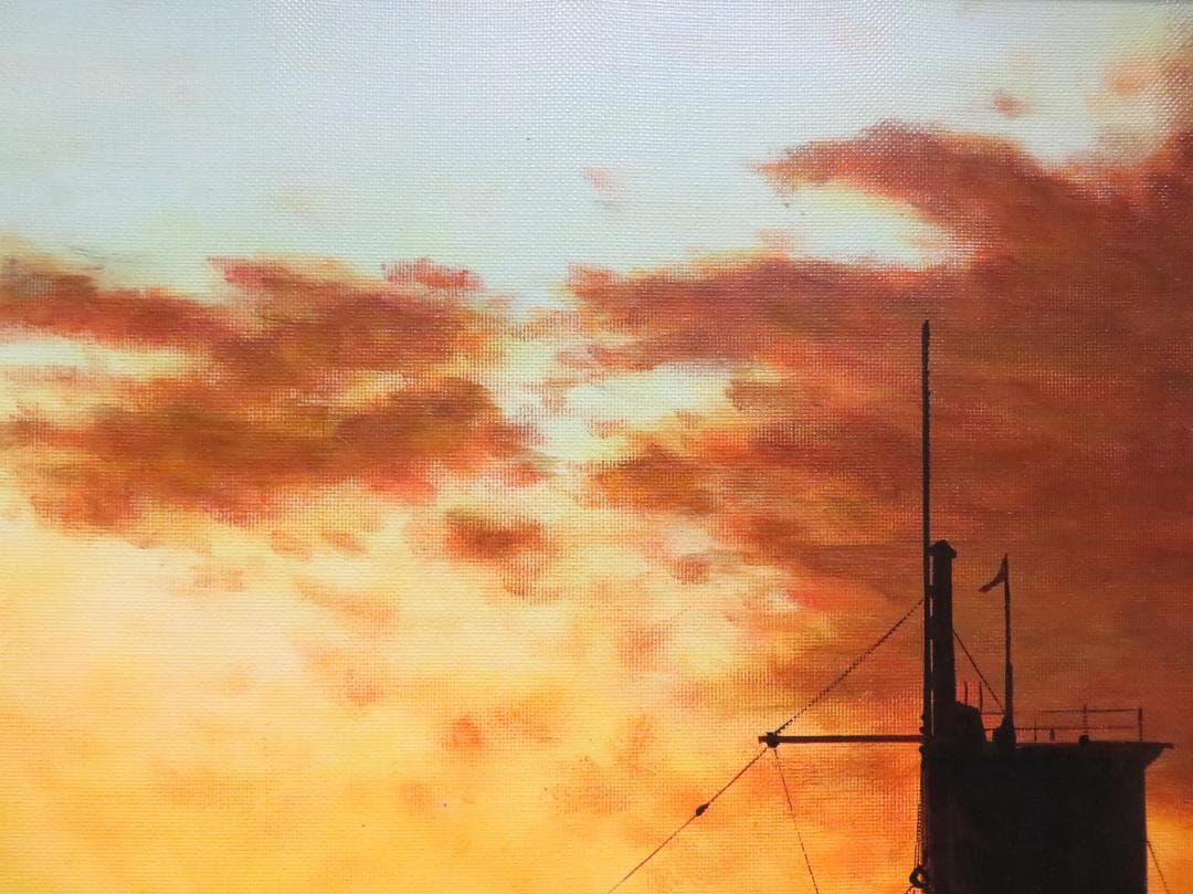 ◆ 荻島秀峰　「釧路港」　油彩　F8号　愛知県出身　伊豆美術協会会員　◆