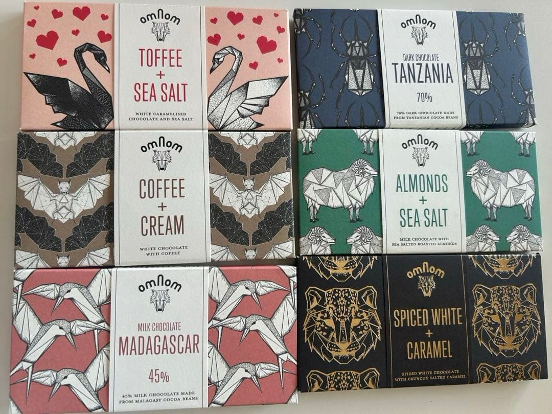 新春SALE★アイスランドオムノム板チョコレート6種類セット