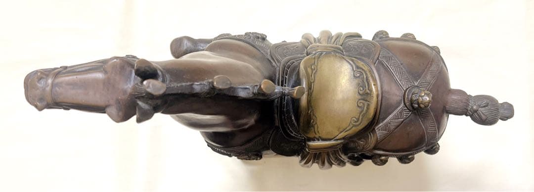 金属工芸　銅製　中国軍馬　彫像　彫刻　インテリア置物