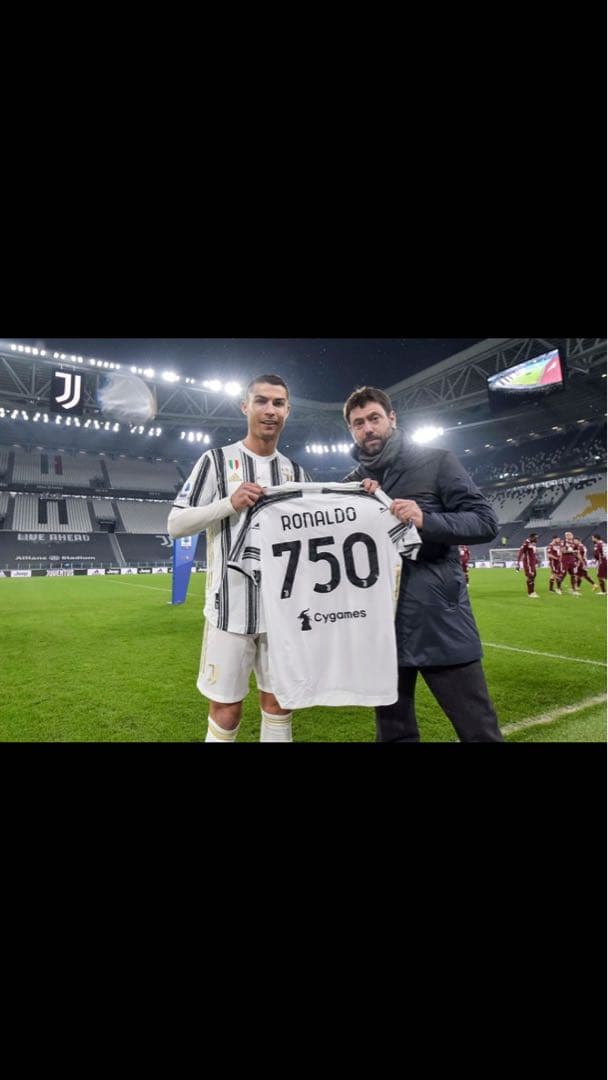 支給品ロナウド直筆サイン入りユニフォーム　ユベントスワンマッチ限定ポルトガル代表