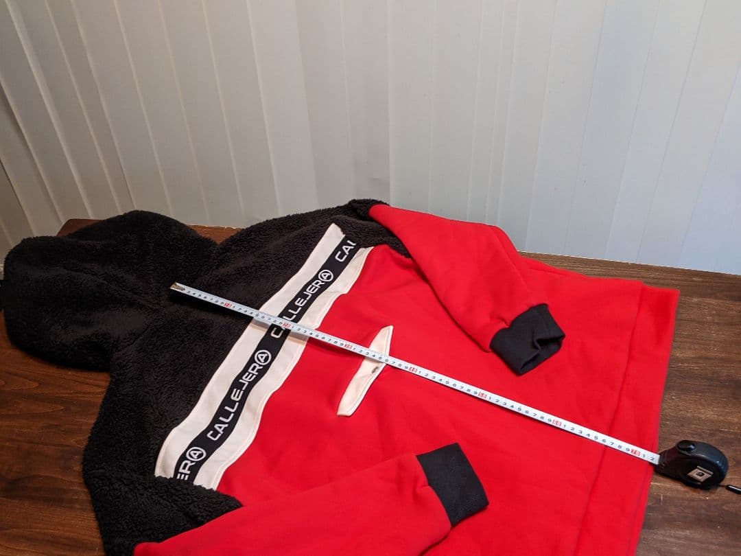 カジェヘラ　切替　ボア　ハーフジップ　パーカー　スウェット　ゴルフ　ウェア　黒